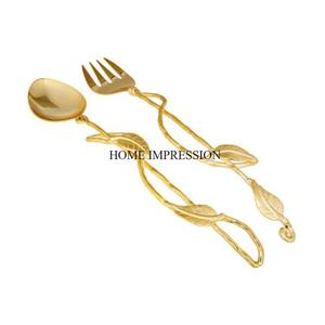 Servidor de pastel para bodas y fiestas y cuchillo chapado en oro con asas de aspecto atractivo del fabricante indio a los precios más bajos - Product Image 3