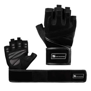 Guantes de gimnasio de levantamiento de pesas de material de neopreno y cuero originales a precio de fábrica para ejercicio de levantamiento de pesas pesado - Product Image 1