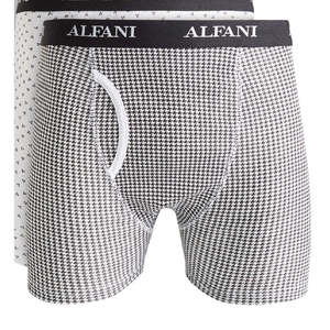 Alfani Boxer da Uomo, Confezione da 5, Traspiranti, Vita Media, Stile Classico, Neri, Taglie XXL XL, Invernali, in Nylon Lavorato a Maglia - Product Image 2