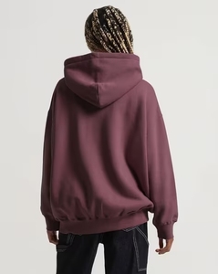 OEM 2024 Trend Streetwear Women's Custom Logo Hoodie Oversized Heavy Cotton Premium <b>Fabric</b> Washed Technique <b>Wholesale</b> Offer - Product Image 3