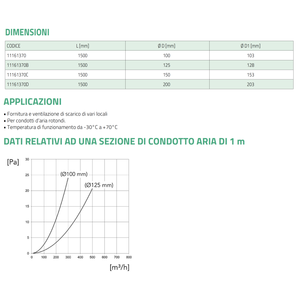 Tubo Cilíndrico Flexible de PVC Tecnosystemi de 10m para Sistemas de HVAC, Succión y Ventilación - Product Image 3