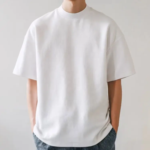 High Quality Oversized Heavyweight T-<b>Shirt</b> Customizable Plus Size Streetwear Breathable Jersey Washed Technique <b>Compression</b> - Product Image 2