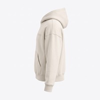 Sweat à capuche épais 420 GSM en molleton de coton brossé, coupe ample et oversize, sans cordon de serrage, logo personnalisé, OEM, unisexe
