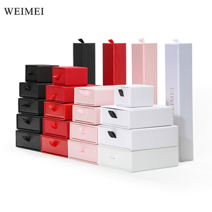 Weimei biểu tượng tùy chỉnh màu hồng nhỏ bông tai vòng cổ gói các tông giấy ngăn kéo Quà tặng hộp đồ trang sức và bao bì - Product Image 6