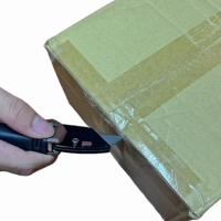 Couteau utilitaire pliant Hekeen Taiwan en aluminium et acier marron, à changement rapide de lame, avec bouton poussoir, support OEM pour le bricolage