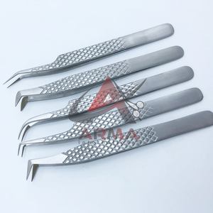 Ensemble de pinces à cils et sourcils individuelles professionnelles de haute qualité avec finition Dl avec pointe en fibre de technologie Nano Mega Volume - Product Image 5