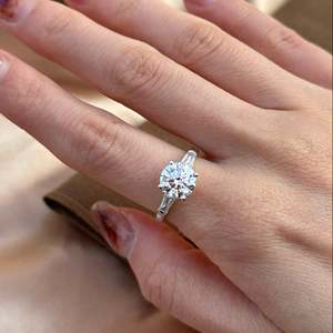 <b>Amber</b> Round Cut Lab Grown Diamond <b>Ring</b> - Product Image 3