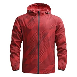 Top qualité haute qualité hommes printemps et automne mince veste décontractée coupe-vent Sports de plein air veste à capuche - Product Image 5