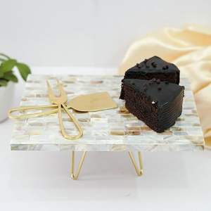 Bandeja de Pastel Hecha a Mano de Primera Calidad con Decoración Personalizada de Madreperla, para Bodas de Lujo y Ocasiones Festivas Árabes - Product Image 6