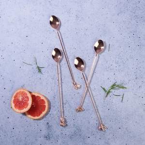 Tipo de barras de lujo Cuchara mezcladora negra Patrón en espiral Barra de mango largo Cuchara de cóctel Jarra para capas Cuchara de cóctel - Product Image 6