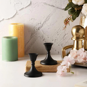 Bougeoirs noirs parfaits pour l'éclairage ambiant Ensemble de bougeoirs assortis Décor élégant pour n'importe quelle pièce - Product Image 3
