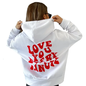 Vente en gros 3D Puff Print Sweat-shirt à capuche lourd pour hommes surdimensionné pleine fermeture éclair col zippé sweats à capuche à col zippé - Product Image 3