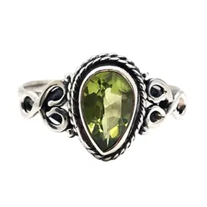 925 Sterling Silver Peridot Stone Rings Fashion rings Antique Rings gift for women Wholesaler of silver Indian Jewelry Supplier