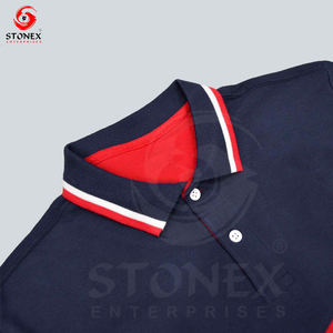 Venta al por mayor de alta calidad Botón de cuello Polo Unisex Casual POLO camisa logotipo personalizado Camiseta de los hombres - Product Image 2