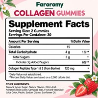 Gummies de collagène OEM Type 1 & 3 saveur fraise 120mg, complément beauté à base de pectine, 60 unités pour adultes