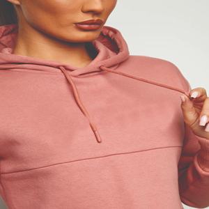 Alta calidad streetwear corte lateral crop top sudaderas con capucha pullover slim fit suelta inferior sudaderas con capucha gimnasio desgastado - Product Image 4