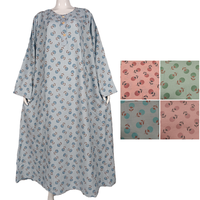 Vestido Abaya para Mujer de Indonesia. Hecho de Tela de Poliéster/Algodón, Diseño Floral, Transpirable, Fresco, Suave y Liso.