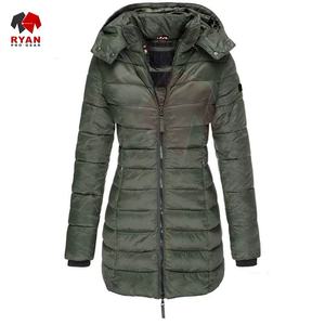 Manteau long matelassé personnalisé pour femmes Veste d'hiver chaude avec logo personnalisé Confortable et respirante - Product Image 5