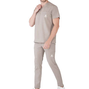 Uniforme médical à manches courtes, col en V, uniforme d'infirmière de médecin, ensembles d'uniformes à manches courtes, uniforme médical solide et décontracté - Product Image 4