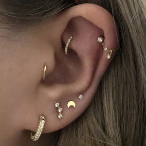 Piercing pendiente mini nieve Flor Mariposa s925 plata <span class=keywords><strong>opai</strong></span> pendientes de un solo botón desgaste - Product Image 3