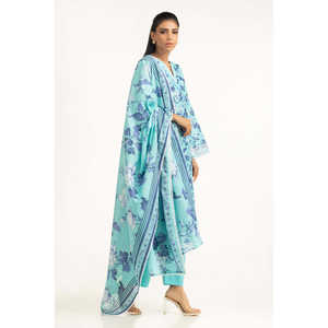 IUSTKSD-2034 Ensemble décontracté imprimé en tissu lawn avec broderie Schiffli, respirant, longueur genou, taille XS, tendance, pour le quotidien ou les soirées, service OEM/ODM - Product Image 5