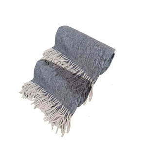 Mantas de espiga de Diamante Azul Marino Mantas de lana suave de alta calidad con tamaño de tiro de uso - Product Image 3