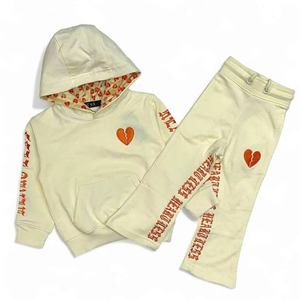 Conjunto Deportivo Unisex con Logotipo Serigrafiado, Pantalones Deportivos de Cintura Doble, Talla Grande, 100% Algodón, Conjunto Deportivo Informal con Cremallera Completa - Product Image 3