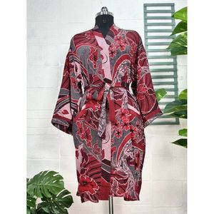 Kimono Vintage de Crepé de Seda, Ligero y Lujoso, Bata Suave y Cómoda, Regalo Perfecto para Mujer, para Usar por la Noche, Tejido de Seda - Product Image 1