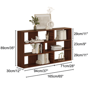 Elegante Librería Moderna de Estilo Europeo Aruba, Diseño de Paneles de Madera Duraderos, Solución de Almacenamiento Multiusos Plegable para Oficina en Casa - Product Image 3