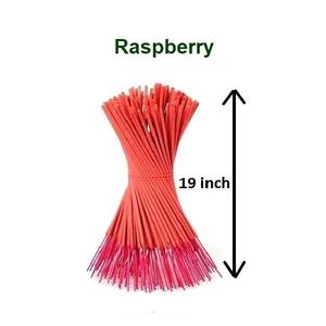 Varillas de incienso naturales de frambuesa de 19 pulgadas más vendidas, suministro a granel de madera, varitas de incienso Rojas - Product Image 1