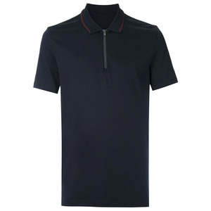 Vente en gros T-shirt de golf anti-rides pour hommes imprimé sur mesure tissu spandex/coton polaire décontracté 220g Service OEM à manches courtes - Product Image 5