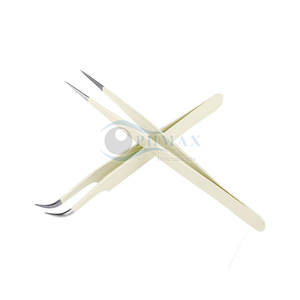 Pinzas de pestañas recubiertas de Color antideslizantes duraderas para técnicos de pestañas de salón pinzas de pestañas recubiertas de Color de grado profesional - Product Image 1