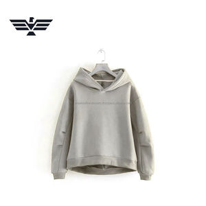 Sudadera con Capucha Unisex Extra Grande, Color Gris Sólido, Felpa de Algodón, Estilo Casual para Otoño, Corte Regular, Tejido de Punto - Product Image 1