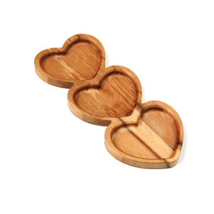 Bandeja con compartimento de diseño de hoja de grano de madera Natural elegante hecha a mano, utensilios de cocina florales, uso para Catering, bandeja decorativa de madera - Product Image 4