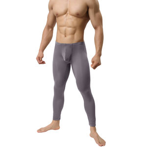 <b>Men's</b> Durable Polyester Blended Elastic Waist Yoga Pants Spandex Trending Material Solid Pattern Best Manufacturing <b>Leggings</b> - Product Image 3