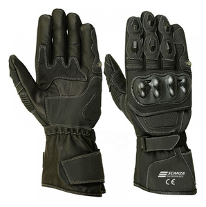 Genuine Leather Racing <b>Gloves</b> Motocross Highway Auto Motorcycle Sports Touch Screen Compatible <b>Long</b> Waterproof Black <b>White</b> - Product Image 5
