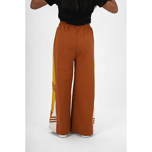 Girls' Double-Layered Flared Striped Jogger Pants with Long <b>Fabric</b> - Product Image 2