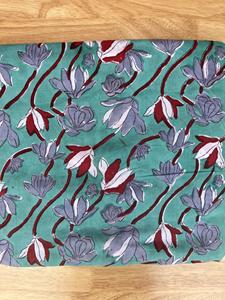 Comfortable Knitted Cotton Sanganeri Floral Block Printed Fabric Handmade Soft Fabric for Woman Clothing Wholesale - Product Image 5