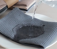 Super absorbant 100% coton gaufré serviette de cuisine séchage rapide marque Promotion tissé Technique Offre Spéciale torchon