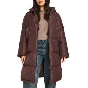 Fabricante OEM personalizado invierno mujer Puffer abrigo largo de alta calidad de peso ligero Chaqueta larga Puffer chaqueta Mujer - Product Image 1