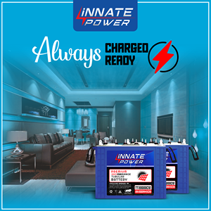 Batterie Innate Power 12v 100AH C10 12 volts, système d'alimentation de secours résidentiel haute capacité, pack d'énergie au plomb-acide avancé - Product Image 2