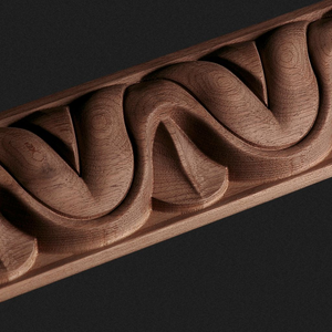 แม่พิมพ์เชือกไม้เนื้อแข็งสีขาวยังไม่เสร็จแบบกำหนดเองสำหรับวิลล่าทันสมัยการตกแต่งภายในบ้านตกแต่งผนังสำหรับโรงแรมแม่พิมพ์ไม้ติดผนัง - Product Image 6