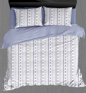 Hotel-Quality 3-Piece Microfiber Stripe Bedding <b>Set</b> Easy-Care Soft Solid King Size Modern Style Customized Wholesale Polyester - Product Image 2