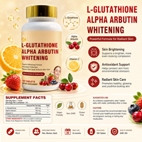 Pilules de soin de la peau blanchissantes et antioxydantes à base de L-Glutathion, Alpha Arbutine et Vitamine C pour l'amélioration de la beauté et l'éclaircissement de la peau chez l'adulte
