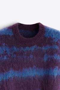 Pulls en mohair surdimensionnés pour hommes, style streetwear, col rond, tendance pour l'hiver, respirants, vente en gros personnalisée - Product Image 4
