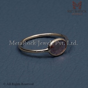 แหวนพลอยธรรมชาติพลอยนิรันดร,แหวนอัญมณีอัญมณีขายส่ง14K สีเหลืองทองง่าม - Product Image 3