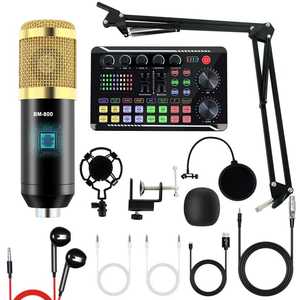 Kit de microphone à condensateur BM800 prêt à être expédié, carte son V8S, ensemble de micros de studio professionnel pour karaoké, podcast, diffusion en direct et enregistrement - Product Image 3