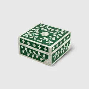 Joyero con incrustaciones de hueso hecho a mano de diseño moderno, caja decorativa y con incrustaciones personalizadas, la mejor calidad de la India - Product Image 4