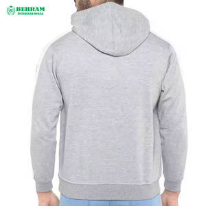 Sweat-shirts à capuche unisexes personnalisés à manches longues avec logo OEM, couleur unie, décontractés, 100% coton, molleton/polaire française, séchage rapide - Product Image 4