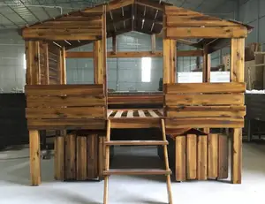 新设计的相思木阁楼床树屋儿童床越南松木